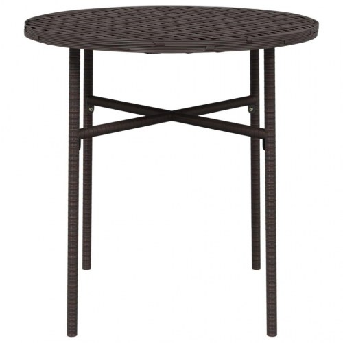 Tebord 45 cm polyrattan brun