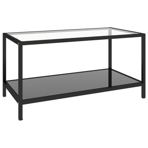 Stueborde 2 stk. hærdet glas sort
