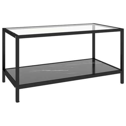 Stueborde 2 stk. hærdet glas sort