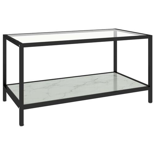 Stueborde 2 stk. hærdet glas hvid