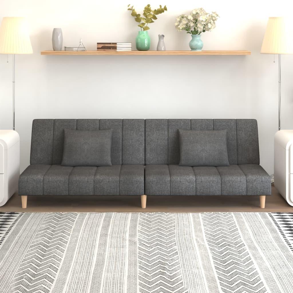 2-personers sovesofa stof mørkegrå