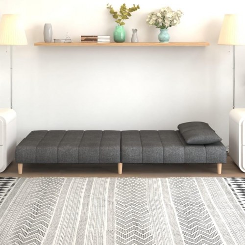 2-personers sovesofa stof mørkegrå