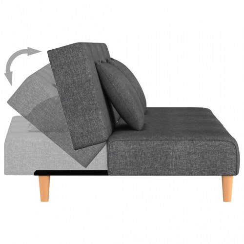 2-personers sovesofa stof mørkegrå