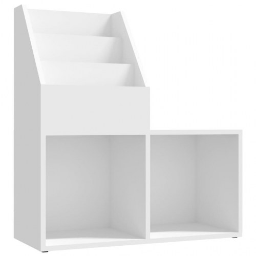 Magasinholder til børn 71x30x78,5 cm spånplade hvid