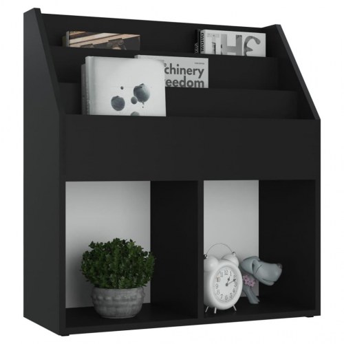 Magasinholder til børn 71x30x78,5 cm spånplade sort