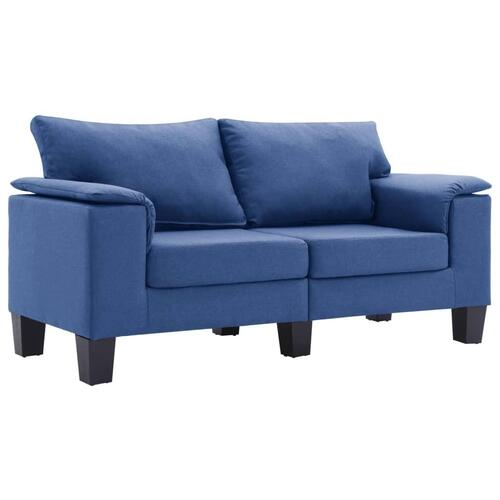 2-personers sofa stof blå