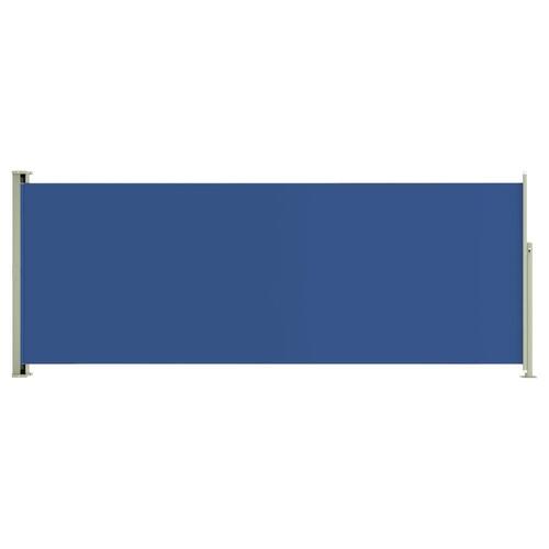 Sammenrullelig sidemarkise til terrassen 117x300 cm Blå