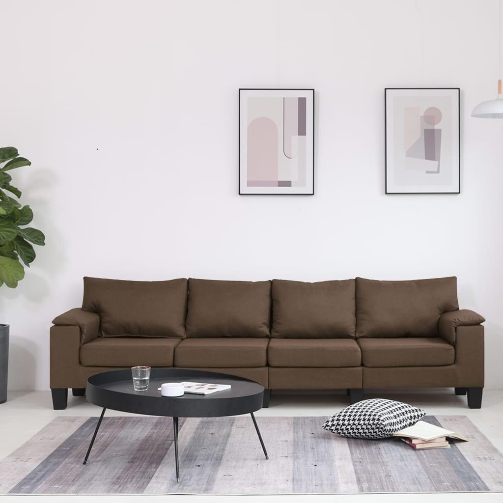 4-personers sofa stof brun