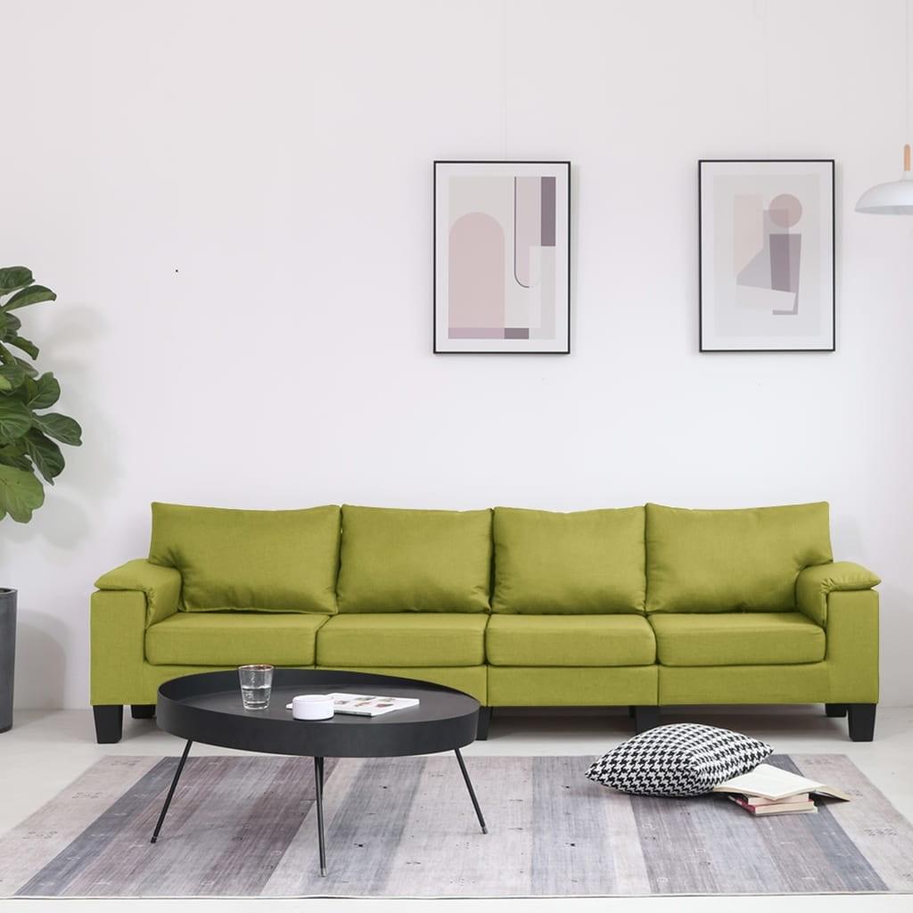4-personers sofa stof grøn