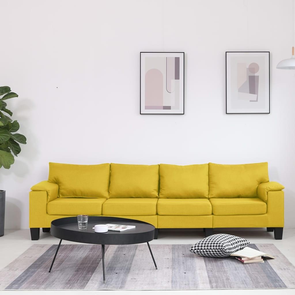 4-personers sofa stof gul