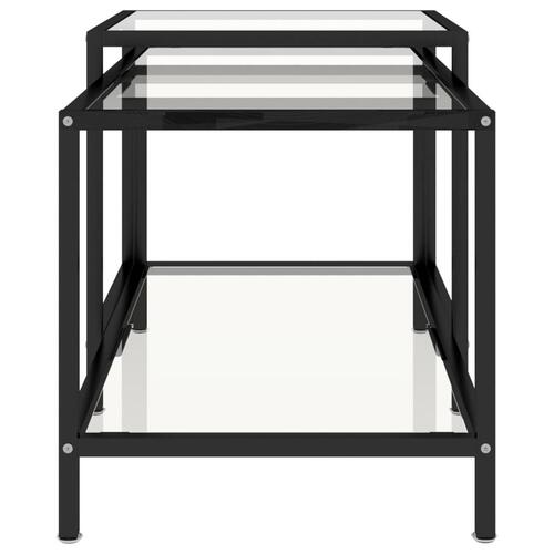 Stueborde 2 stk. hærdet glas transparent