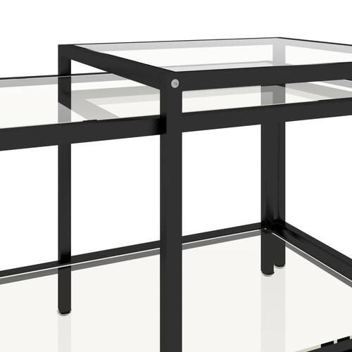 Stueborde 2 stk. hærdet glas transparent
