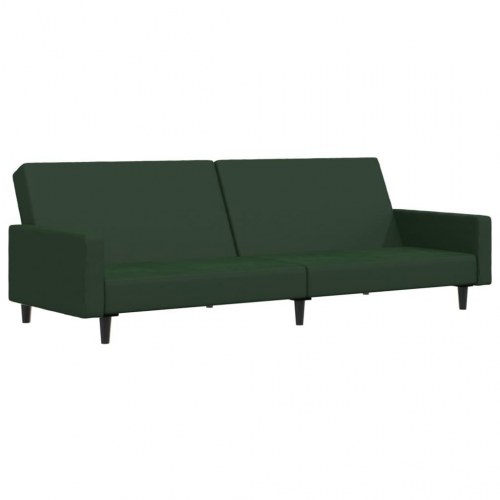 2-personers sovesofa fløjl mørkegrøn