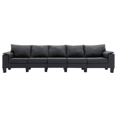 5-personers sofa stof mørkegrå