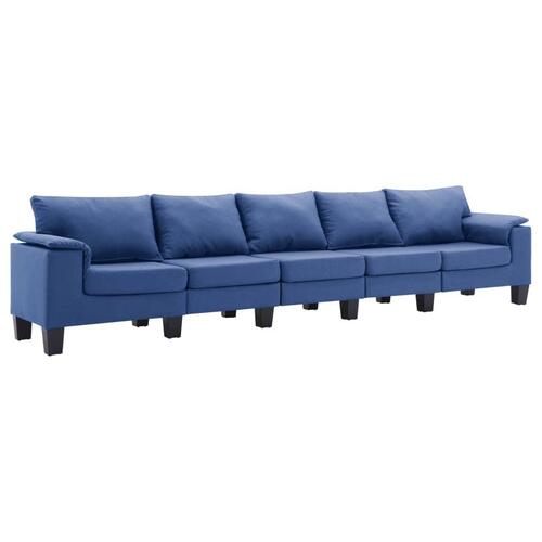 5-personers sofa stof blå