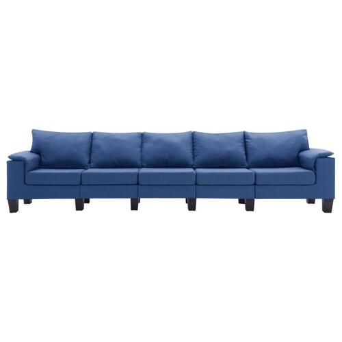 5-personers sofa stof blå