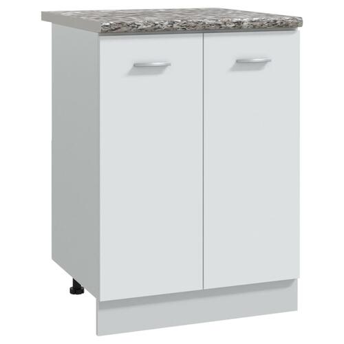 Køkkenbordplade 60x60x2,8 cm spånplade graniteffekt grå