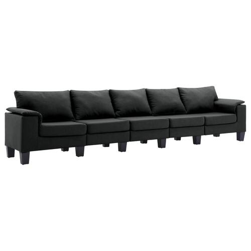 5-personers sofa stof sort