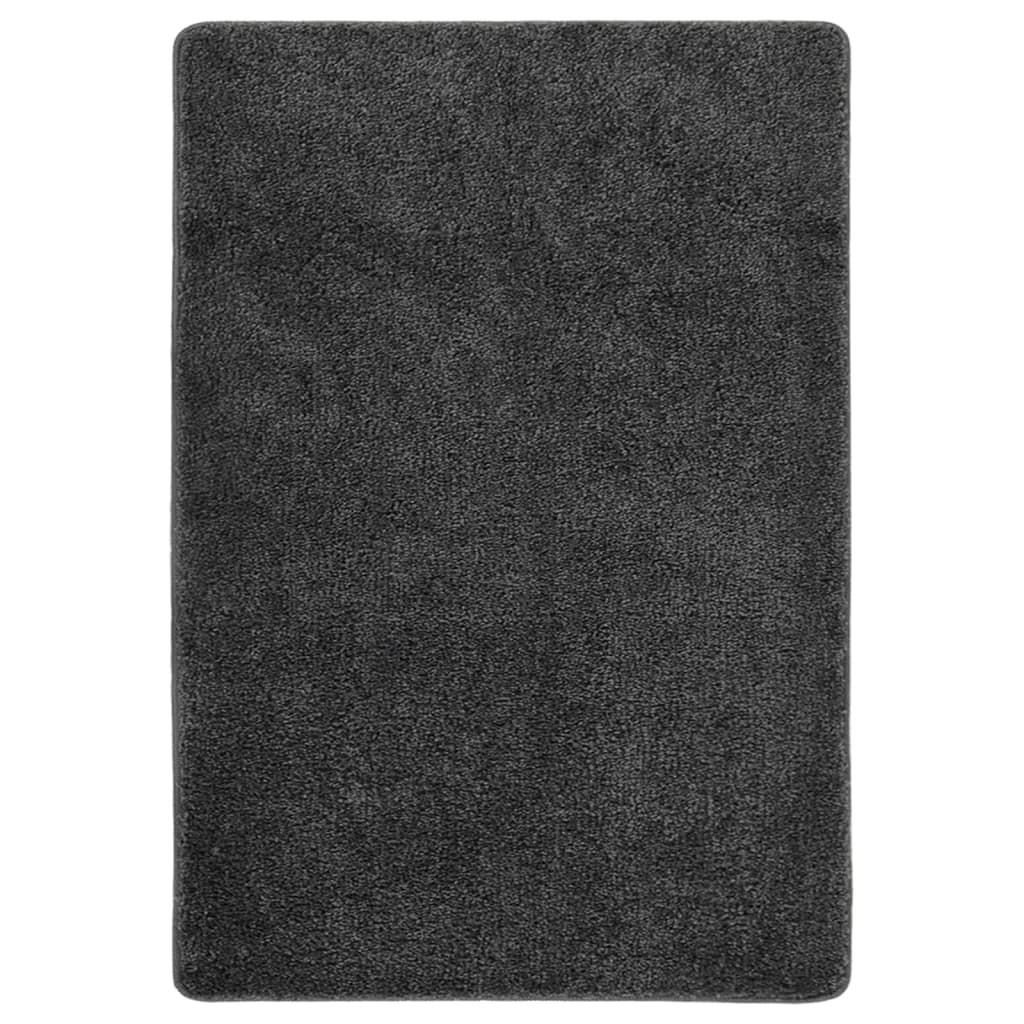 Shaggy gulvtæppe 120x170 cm skridsikker mørkegrå