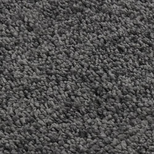 Shaggy gulvtæppe 140x200 cm skridsikker mørkegrå