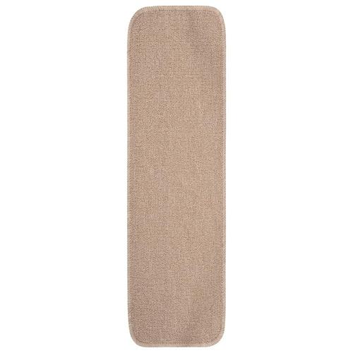 Skridsikre trappemåtter 15 stk. 75x20 cm rektangulær beige