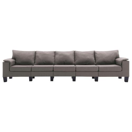 5-personers sofa stof gråbrun