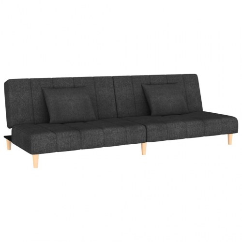 2-personers sovesofa stof sort