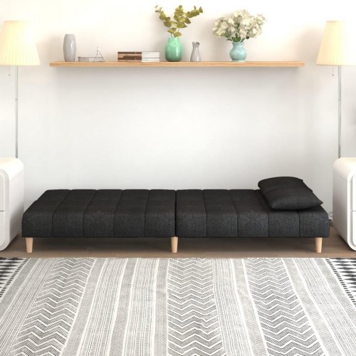 2-personers sovesofa stof sort