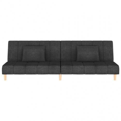 2-personers sovesofa stof sort