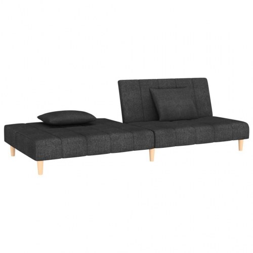 2-personers sovesofa stof sort