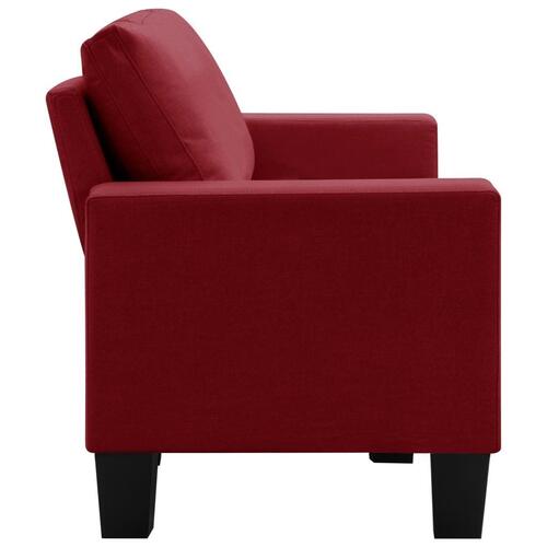 3-personers sofa stof vinrød