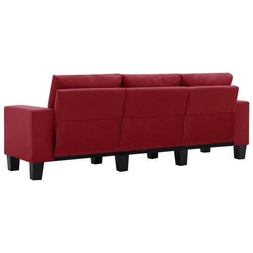 3-personers sofa stof vinrød