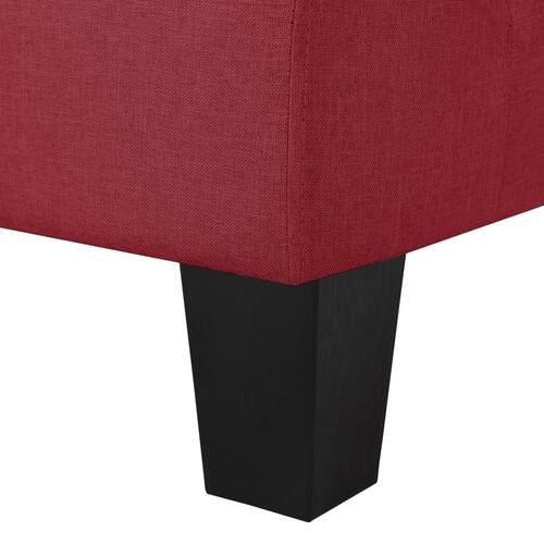 3-personers sofa stof vinrød