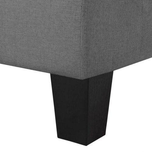 4-personers sofa stof mørkegrå