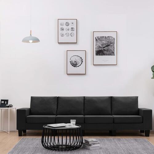 4-personers sofa stof sort
