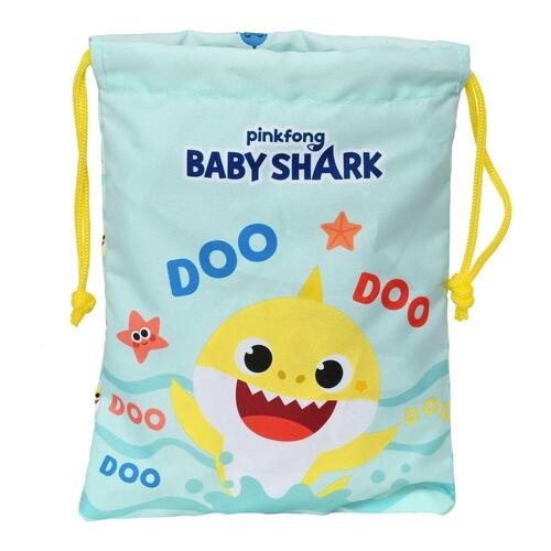Madkasse med tilbehør Baby Shark Beach Day Gul Lyseblå (20 x 25 x 2 cm)