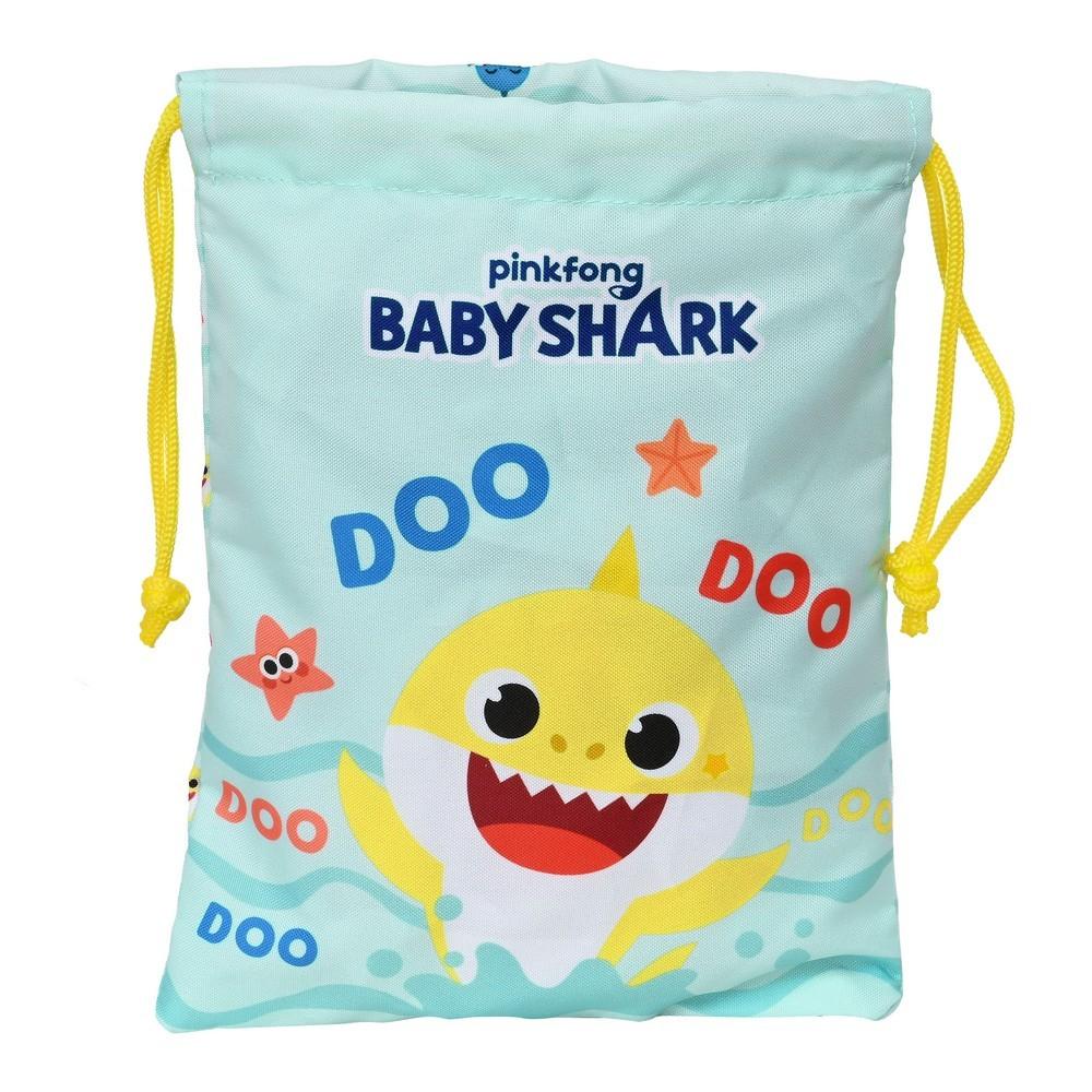 Madkasse med tilbehør Baby Shark Beach Day Gul Lyseblå (20 x 25 x 2 cm)