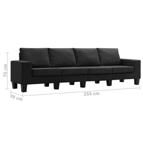 4-personers sofa stof sort