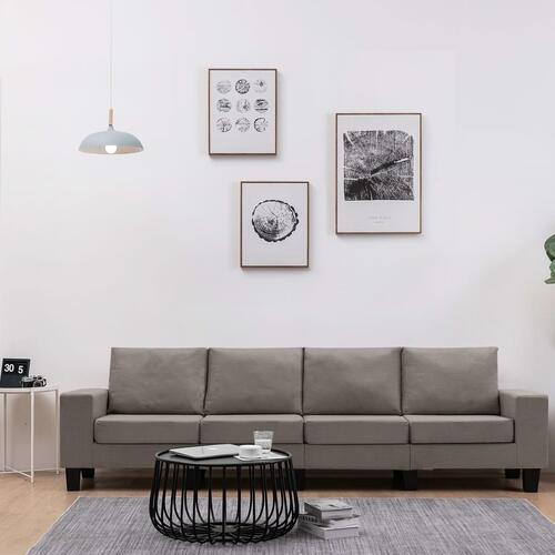 4-personers sofa stof gråbrun