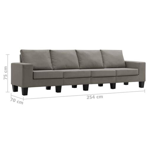 4-personers sofa stof gråbrun