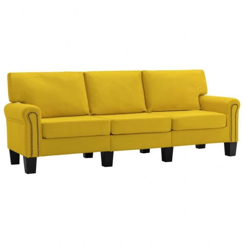 3-personers sofa stof gul