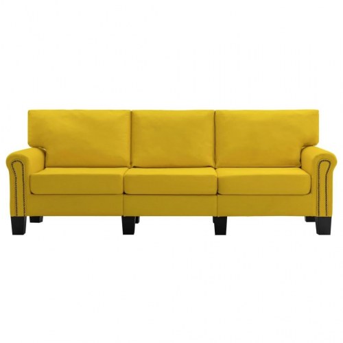 3-personers sofa stof gul