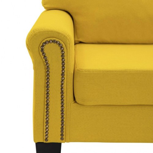 3-personers sofa stof gul