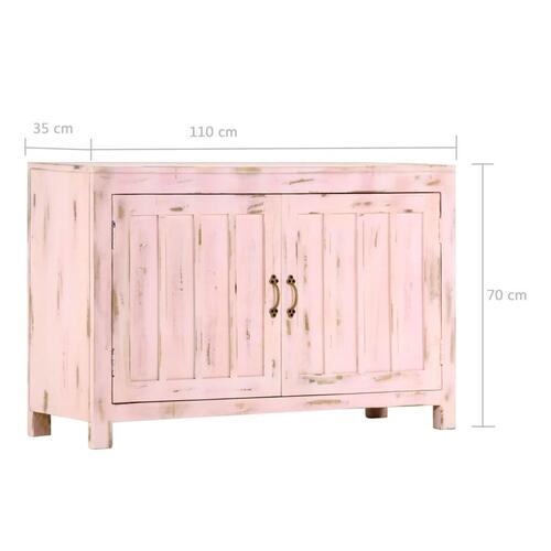 Skænk 110x35x70 cm massivt mangotræ lyserød