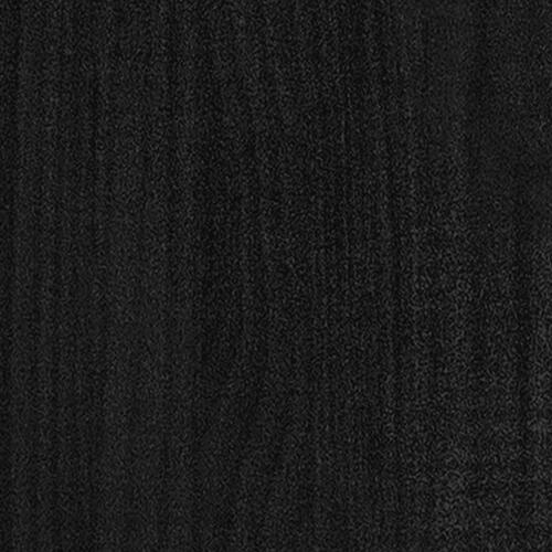 Bogreol 104x33x76 cm massivt fyrretræ sort