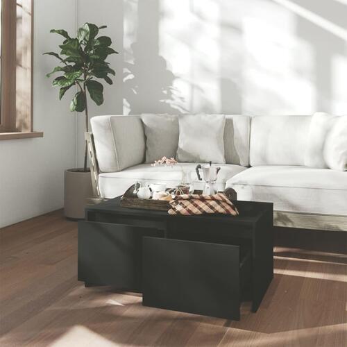 Sofabord 90x50x41,5 cm konstrueret træ sort