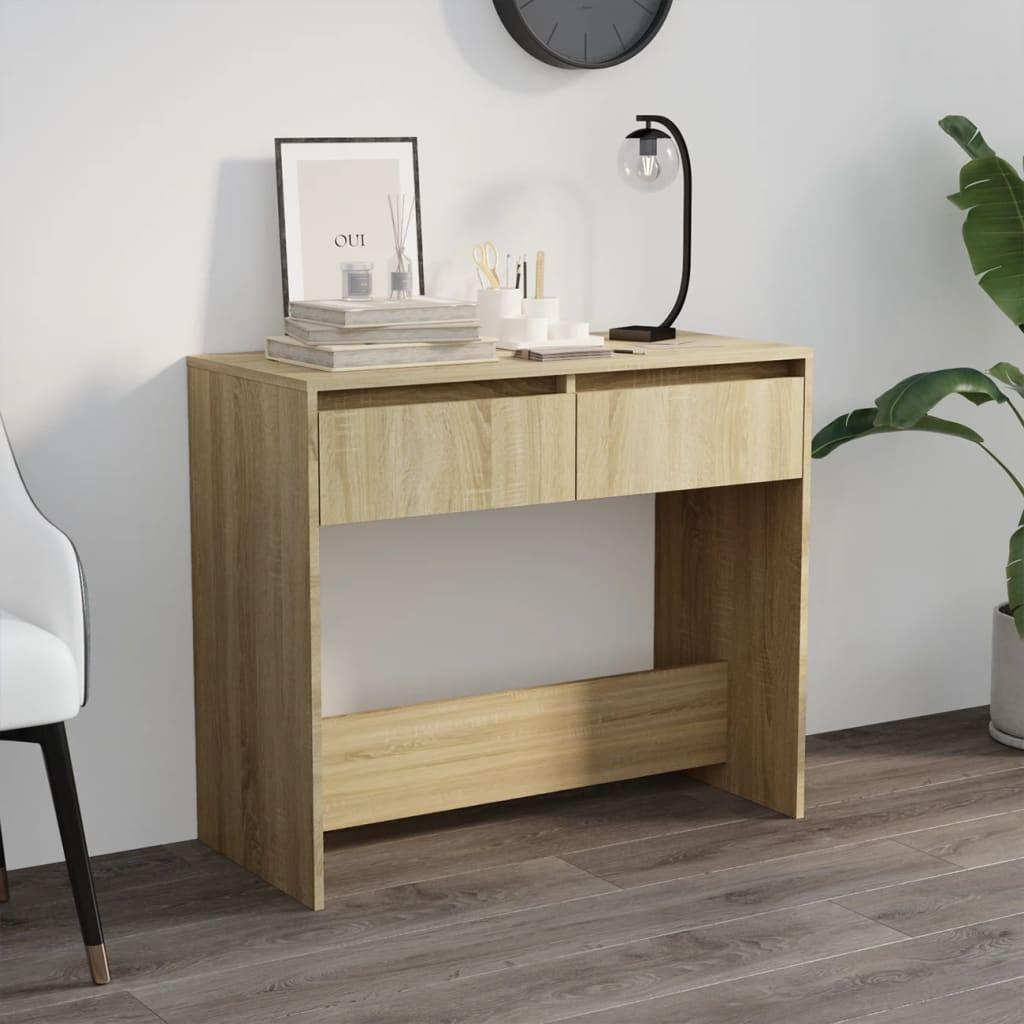 Konsolbord 89x41x76,5 cm stål sonoma-eg