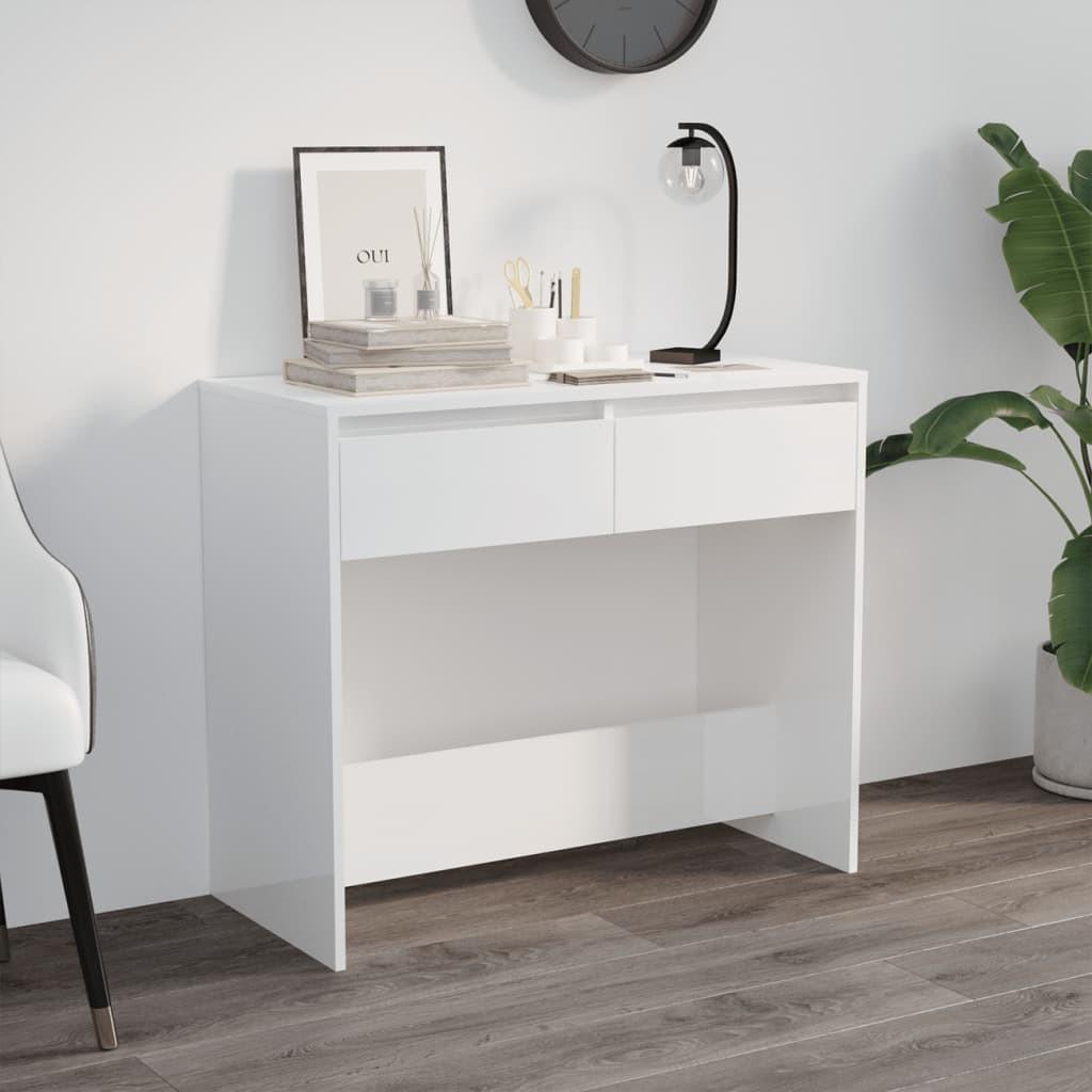 Konsolbord 89x41x76,5 cm stål hvid højglans