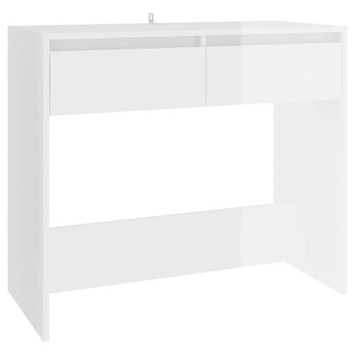 Konsolbord 89x41x76,5 cm stål hvid højglans