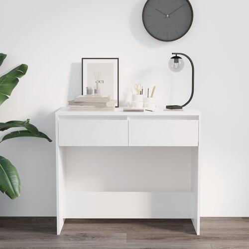 Konsolbord 89x41x76,5 cm stål hvid højglans